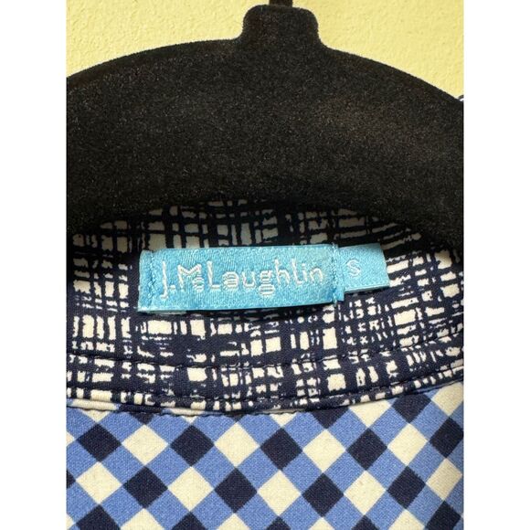 J. MCLAUGHLIN Navy/White Neoprene Zip Front Athletic Jacket, Sz S - Picture 6 of 9